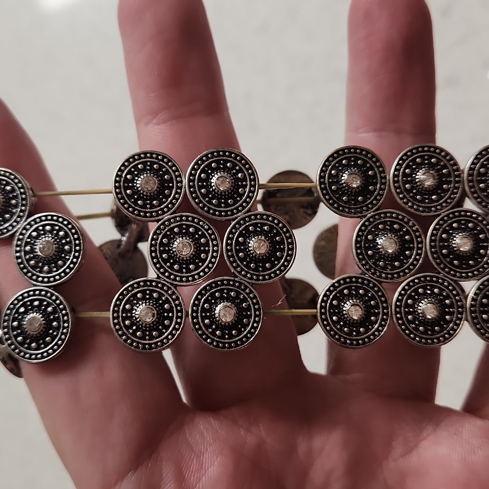 Maurices Silver with Faux Diamonds Stretch Bracelet - Picture 2 of 5